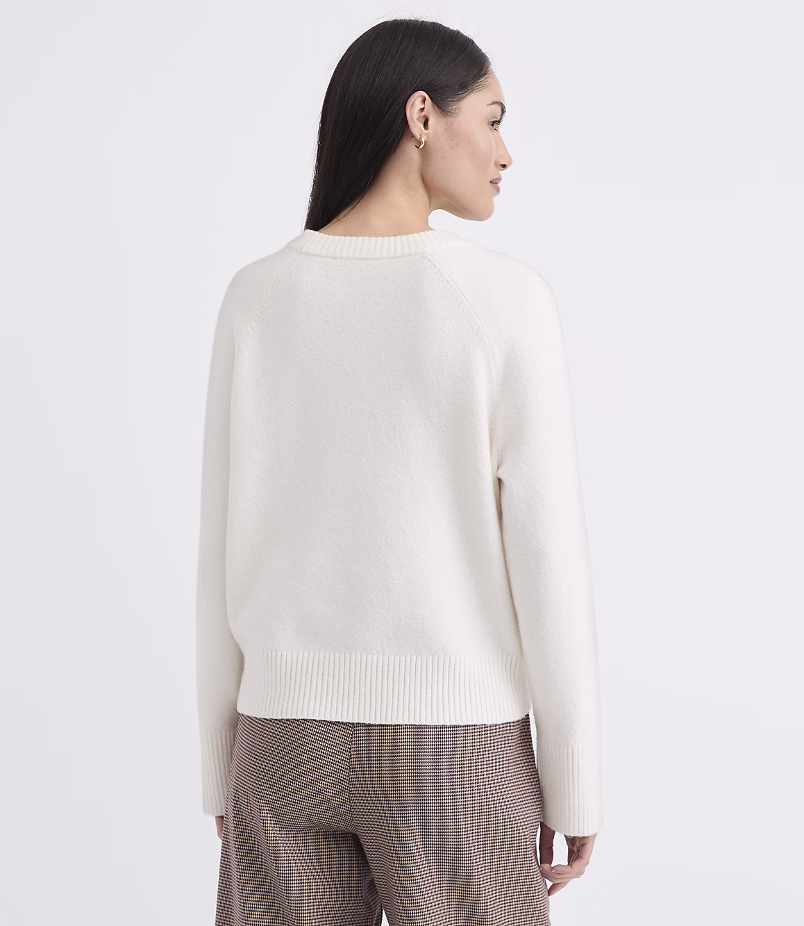 Ivory Dog Sketch Graphic Sweater Zikcheltee Lumiora Ribbed Collar Long Sleeve Knit Pullover Top - Image 3