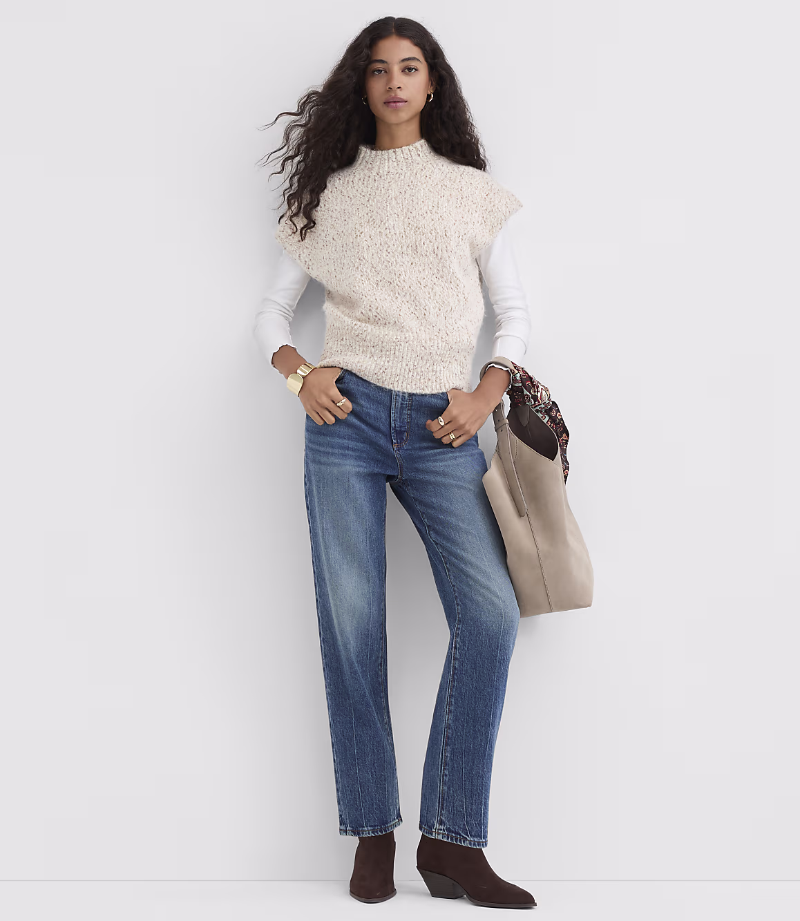 Ivory Textured Knit Sweater Zikcheltee Norvexa Short Sleeve Mock Neck Ribbed Casual Pullover Top - Image 2